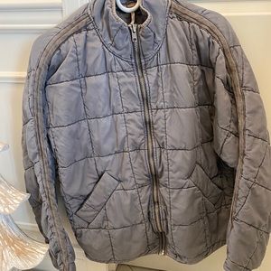 Free People Quilted Dolman Jacket Grey XS